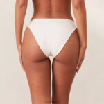 geribbelde, bewuste slip vrouwen wit Lounge ondergoed 008ZJ455