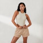 geribbelde racerbacktop x jess hunt vrouwen bot Lounge kleding 008ZJ796 - Image 2