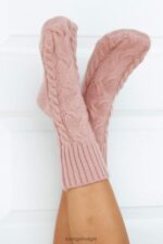 gezellige gebreide sokken vrouwen roze Lounge kleding 008ZJ938 - Image 3