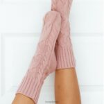gezellige gebreide sokken vrouwen roze Lounge kleding 008ZJ938 - Image 6