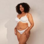gladde klassieke T-shirt bh & string/slip set vrouwen wit Lounge ondergoed 008ZJ150 - Image 11