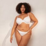 gladde klassieke T-shirt bh & string/slip set vrouwen wit Lounge ondergoed 008ZJ150 - Image 15