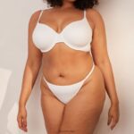 gladde klassieke T-shirt bh & string/slip set vrouwen wit Lounge ondergoed 008ZJ150 - Image 17