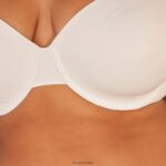 gladde klassieke T-shirt bh & string/slip set vrouwen wit Lounge ondergoed 008ZJ150 - Image 10