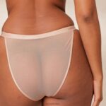 gladde mesh slip vrouwen taupe Lounge ondergoed 008ZJ518 - Image 3