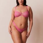 Grace bh en string set vrouwen felroze Lounge ondergoed 008ZJ58 - Image 3