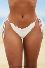Hawaii bikinibroekje met textuur vrouwen room Lounge badkleding 008ZJ993