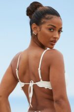 Hawaiiaanse getextureerde bikinitop vrouwen room Lounge badkleding 008ZJ992 - Image 2