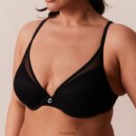 klassieke set met diepuitgesneden T-shirt-bh en string/slip vrouwen zwart Lounge ondergoed 008ZJ91 - Image 18