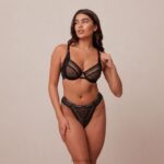 Liberty balconette bh & string/slip set vrouwen zwart Lounge ondergoed 008ZJ24 - Image 5