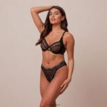 Liberty balconette bh & string/slip set vrouwen zwart Lounge ondergoed 008ZJ24 - Image 9