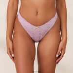 lieve g-string vrouwen lila bloemen Lounge ondergoed 008ZJ444
