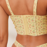 lieve lange bh- en g-stringset vrouwen citroen bloemen Lounge ondergoed 008ZJ139 - Image 14