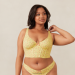lieve lange bh- en g-stringset vrouwen citroen bloemen Lounge ondergoed 008ZJ139 - Image 16
