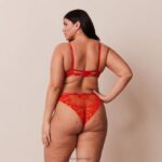 luxe balconette bh & string/slip set vrouwen rood Lounge ondergoed 008ZJ49 - Image 12