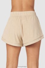luxe pyjamashort met reliëf vrouwen nerts Lounge kleding 008ZJ952 - Image 2