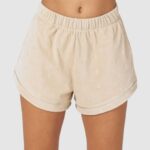 luxe pyjamashort met reliëf vrouwen nerts Lounge kleding 008ZJ952