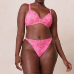 magische kanten bh en string set vrouwen felroze Lounge ondergoed 008ZJ215 - Image 6