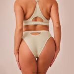 naadloze bh & string/slip set vrouwen olijf Lounge ondergoed 008ZJ209 - Image 4