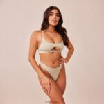 naadloze bh & string/slip set vrouwen olijf Lounge ondergoed 008ZJ209 - Image 8