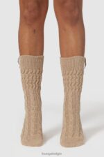 nauwsluitende gebreide sokken vrouwen nerts Lounge kleding 008ZJ953 - Image 3