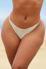 New Yorkse bikinislip met textuur vrouwen olijf Lounge badkleding 008ZJ979