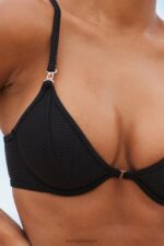 New Yorkse bikinitop met textuur vrouwen zwart Lounge badkleding 008ZJ982 - Image 5