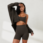 oversized hoodie met rits x jess hunt vrouwen zwart gewassen Lounge kleding 008ZJ805 - Image 3