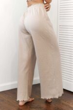 Pyjamabroek met ruches vrouwen nerts Lounge kleding 008ZJ942 - Image 2