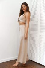 Pyjamabroek met ruches vrouwen nerts Lounge kleding 008ZJ942 - Image 3