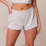 pyjamabroek met ruches vrouwen vorst Lounge kleding 008ZJ929