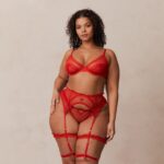 robijnrode intimi ingesteld vrouwen rood Lounge ondergoed 008ZJ340 - Image 11
