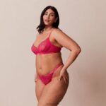 royal balconnet bh & string set vrouwen felroze Lounge ondergoed 008ZJ56 - Image 3