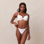 sculpt push-up T-shirt bh en g-string/slip set vrouwen wit Lounge ondergoed 008ZJ111