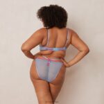 Set met bloemengeborduurde balconnetbeha en string/slip vrouwen blauw Lounge ondergoed 008ZJ94 - Image 12
