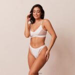 Set met contourmesh-bh en string/slip vrouwen wit Lounge ondergoed 008ZJ216 - Image 7