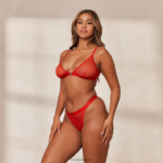 Set met liefdeshart mesh triangelbeha en string/slip vrouwen rood Lounge ondergoed 008ZJ200 - Image 14