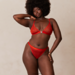 Set met liefdeshart mesh triangelbeha en string/slip vrouwen rood Lounge ondergoed 008ZJ200 - Image 16