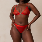 Set met liefdeshart mesh triangelbeha en string/slip vrouwen rood Lounge ondergoed 008ZJ200 - Image 18