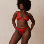 Set met liefdeshart mesh triangelbeha en string/slip vrouwen rood Lounge ondergoed 008ZJ200 - Image 8