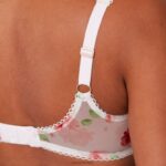 Set van balconnetbeha en string met bloemenmesh vrouwen wit Lounge ondergoed 008ZJ27 - Image 12