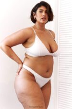 Set van bamboe triangelbeha en string/slip vrouwen allemaal crème Lounge ondergoed 008ZJ196 - Image 7