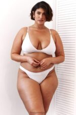 Set van bamboe triangelbeha en string/slip vrouwen allemaal crème Lounge ondergoed 008ZJ196 - Image 8