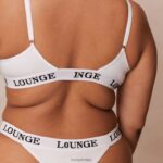 Set van bamboe triangelbeha en string/slip vrouwen helemaal wit Lounge ondergoed 008ZJ174 - Image 2