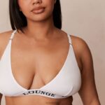 Set van bamboe triangelbeha en string/slip vrouwen helemaal wit Lounge ondergoed 008ZJ174 - Image 6