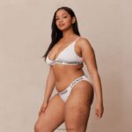 Set van bamboe triangelbeha en string/slip vrouwen helemaal wit Lounge ondergoed 008ZJ174 - Image 7