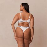 Set van bamboe triangelbeha en string/slip vrouwen helemaal wit Lounge ondergoed 008ZJ174 - Image 10