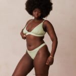 Set van bamboe triangelbeha en string/slip vrouwen olijf Lounge ondergoed 008ZJ173 - Image 15