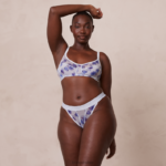 Set van bh en string met bloemenmesh vrouwen blauw Lounge ondergoed 008ZJ85 - Image 4
