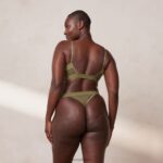 Set van mesh bh en string/slip vrouwen khaki Lounge ondergoed 008ZJ186 - Image 2
